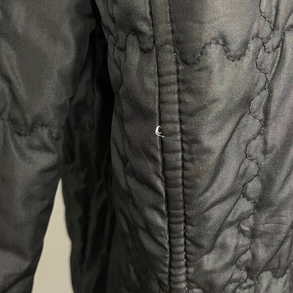 Vintage Reversible Quilted Jacket Down Filled Baby Pink Embroidered Puffer Coat - Picture 10 of 13